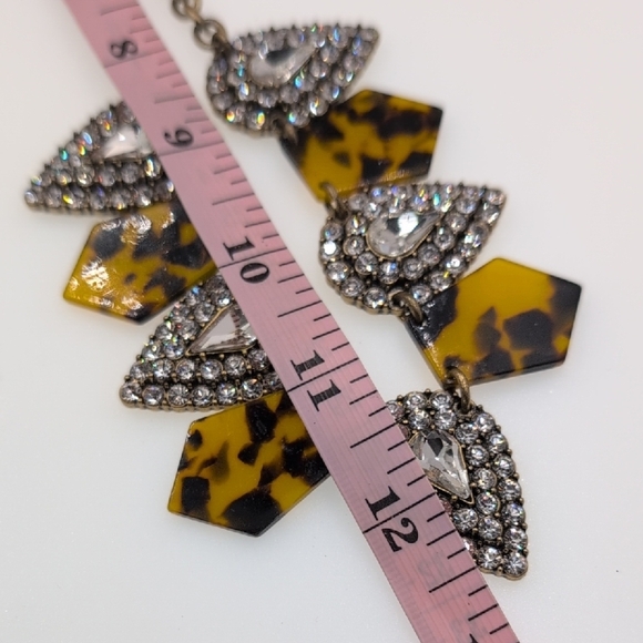 J. Crew Elegant Tortoiseshell and Crystal Necklace - Picture 4 of 5